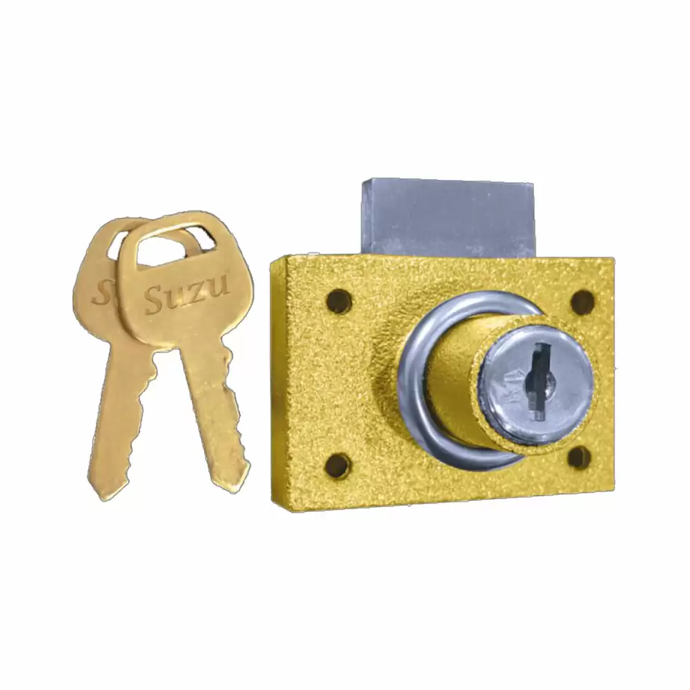 Suzu MPL AP Zinc 20 mm Drawer Lock - Gold Finish