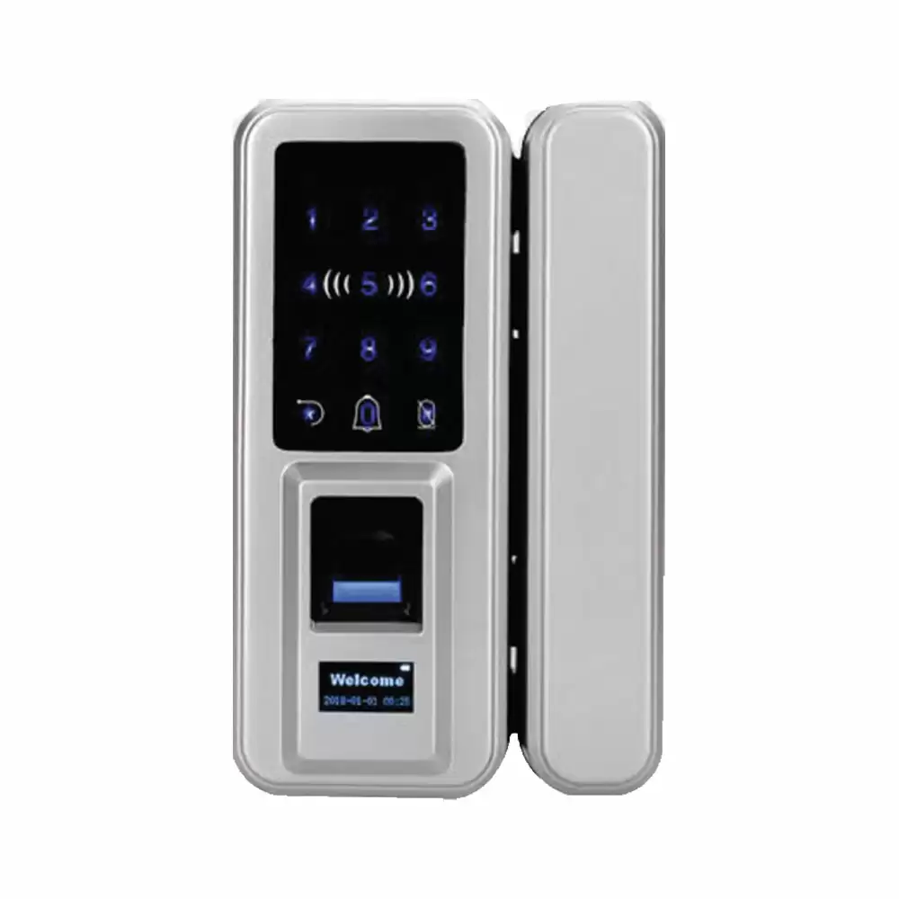 Taiton TAM-DL-G2G Smart Door Lock for Residence With Fingerprint, IC Card, Password & Remote Control, Silver (2 Years Warranty)