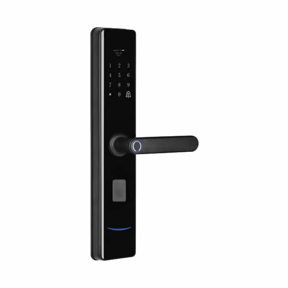 Taiton TAM-DL-SECURA Smart Door Lock for Residence With Fingerprint, RFID Card, Password, Manual Key, Black (2 Years Warranty)