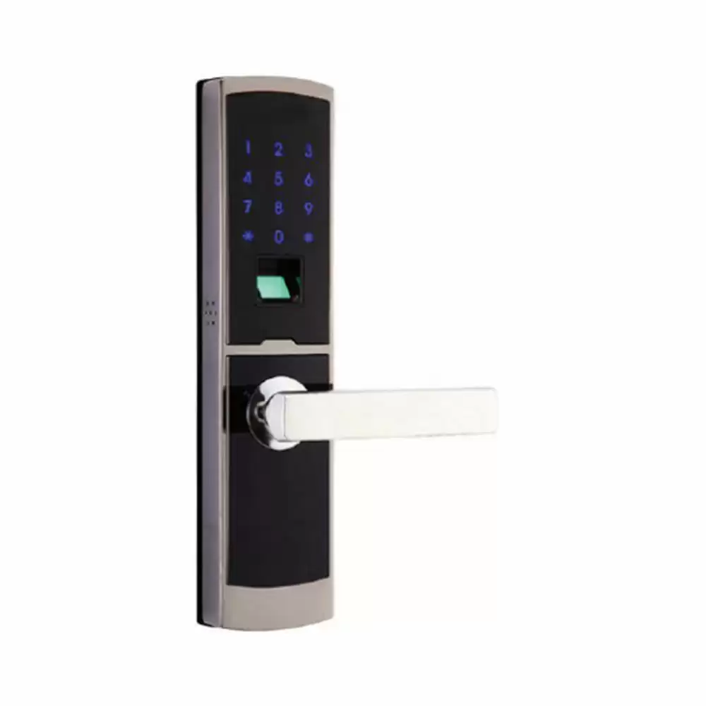 Taiton TAM-DL-SUPREMA Smart Door Lock With Fingerprint, RFID Card, Password, App, Key & Remote Control, Silver (2 Years Warranty)