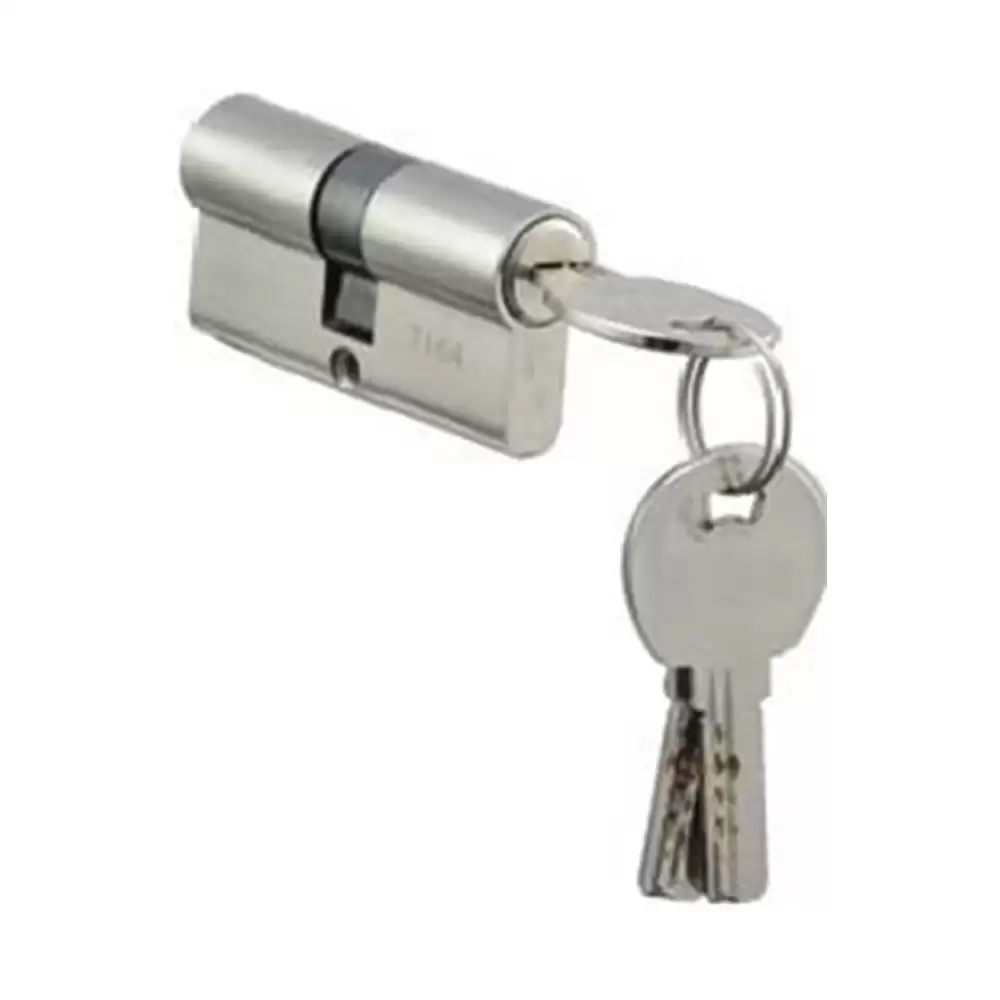 Eutoriia UEPC K2K CK Euro Profile Pin Cylinder Lock Both Side Key - 60 mm (Satin Stainless Steel Finish)