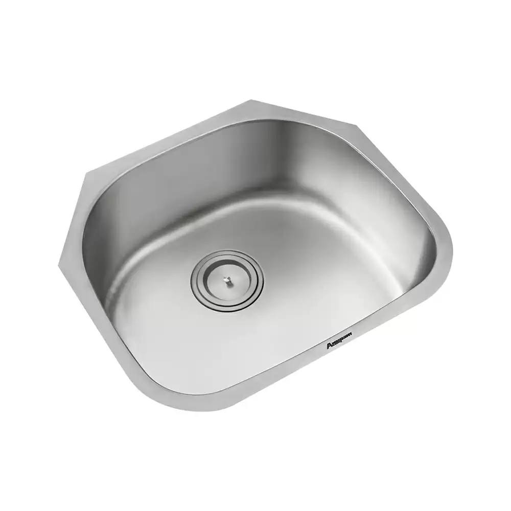 Anupam Excell Designer Stainless Steel Single Bowl Kitchen Sink with Waste Coupling - Satin (24 L x 21 W x 9 D) Inch