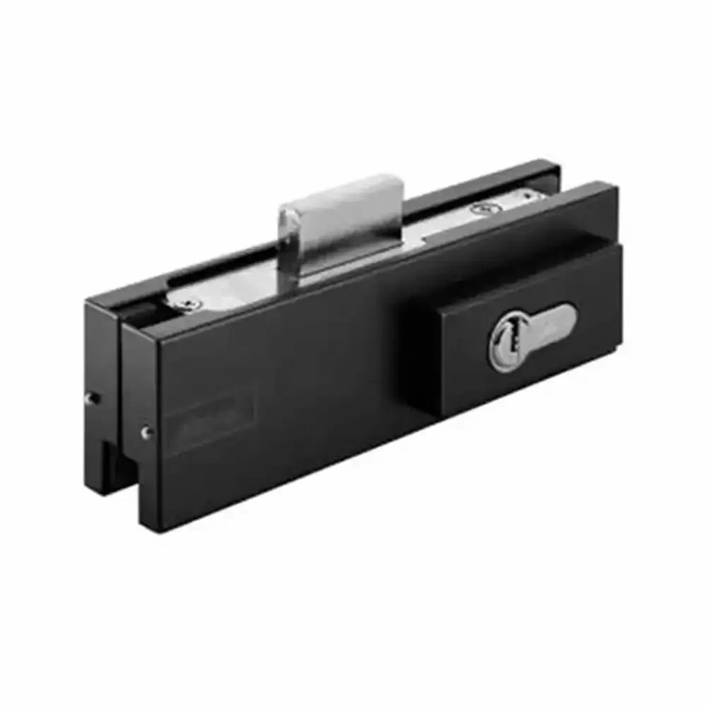 Ozone OPL-1E Std Stainless Steel 304 Corner Patch Lock with Strike Plate - (Black Matt)