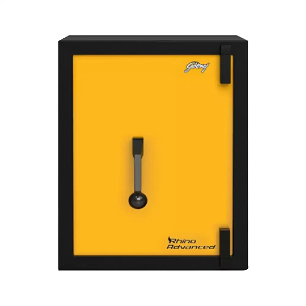 Godrej Rhino Advanced 79 Litre Manual Safe Locker For Home With Key Lock, Gold - 52 Kg