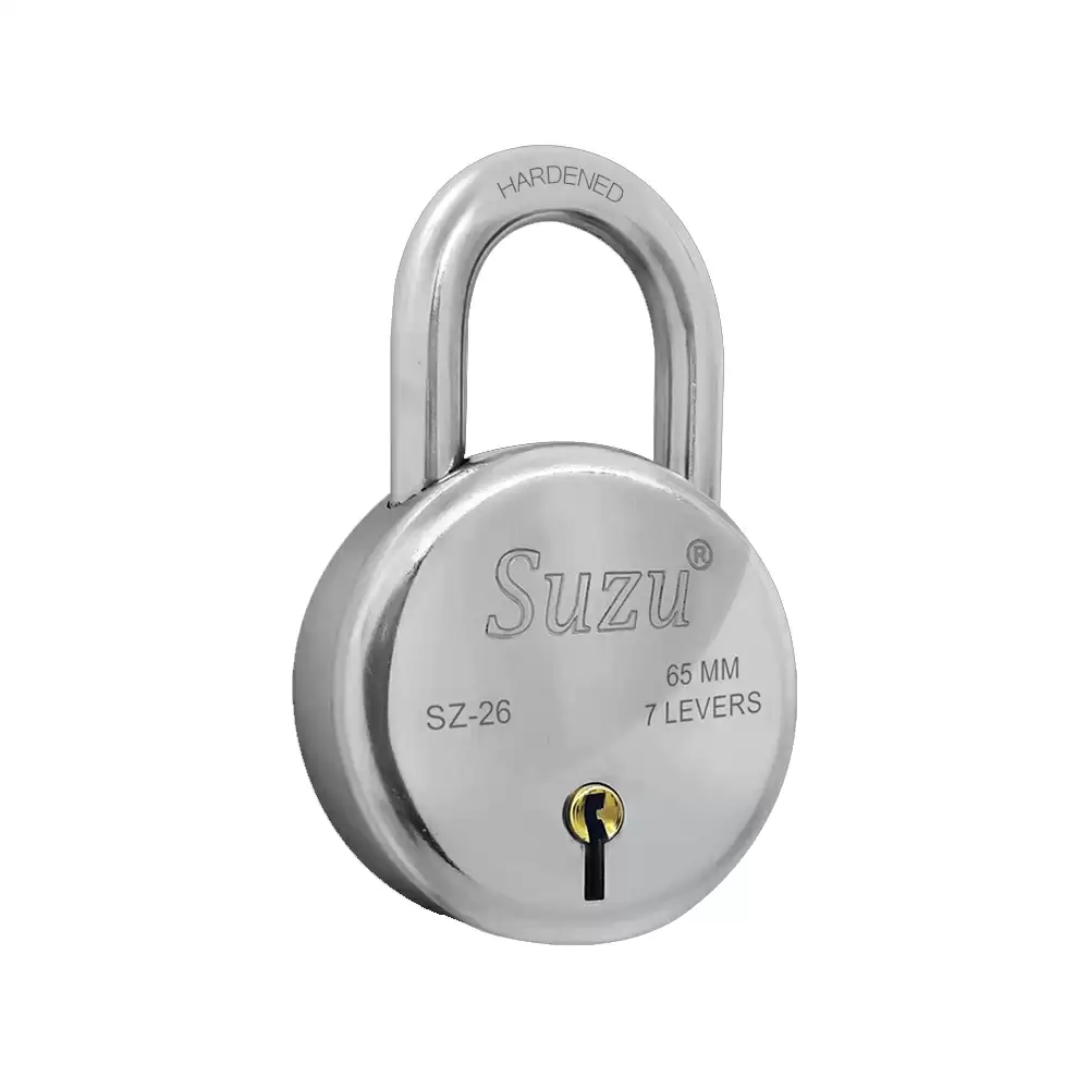 Suzu Metaliqa 7 Levers Padlock With 3 Keys - 65 mm (Mirror Polish)