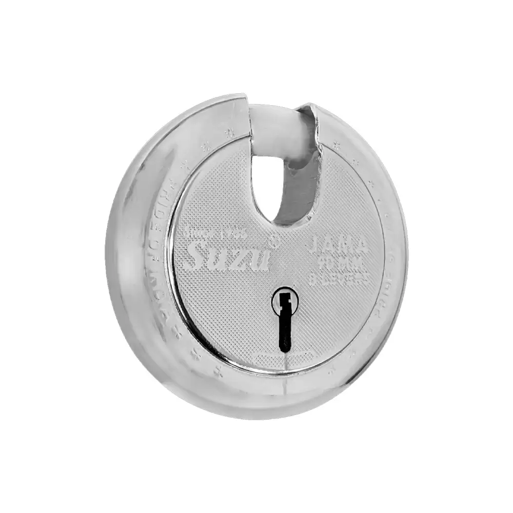 (Pack of 6) Suzu SZ Jama 8 Levers Padlock With 3 Keys - 90 mm (Mirror Polish)