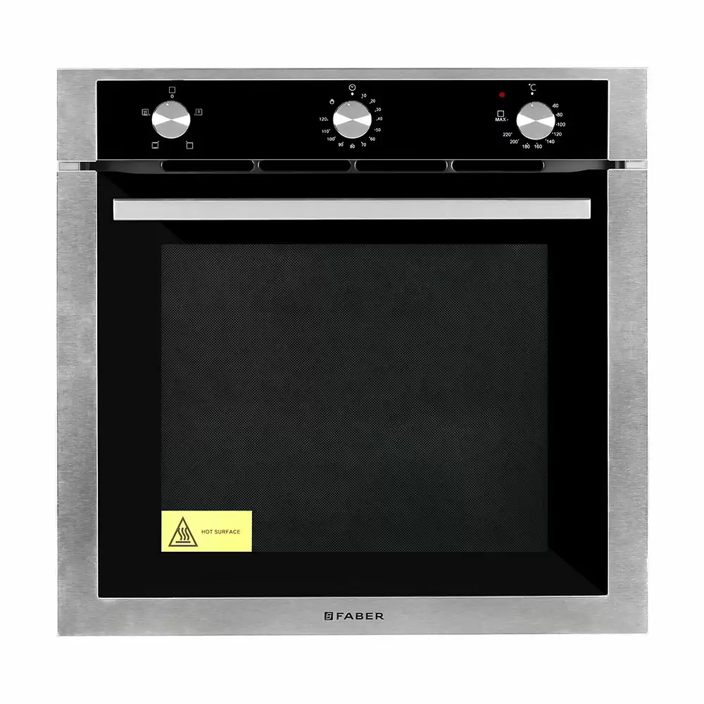 Faber FBIO 4F Rotary Knob Control Built-in Oven With Grill & Convection, Capacity 80 L - Black (1 Year Warranty)