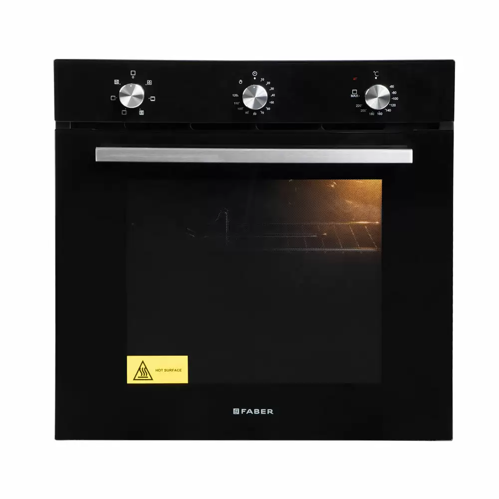 Faber FBIO 80L 6F Rotary Knob Control Built-in Oven With Grill, Capacity 80 L - Black (1 Year Warranty)