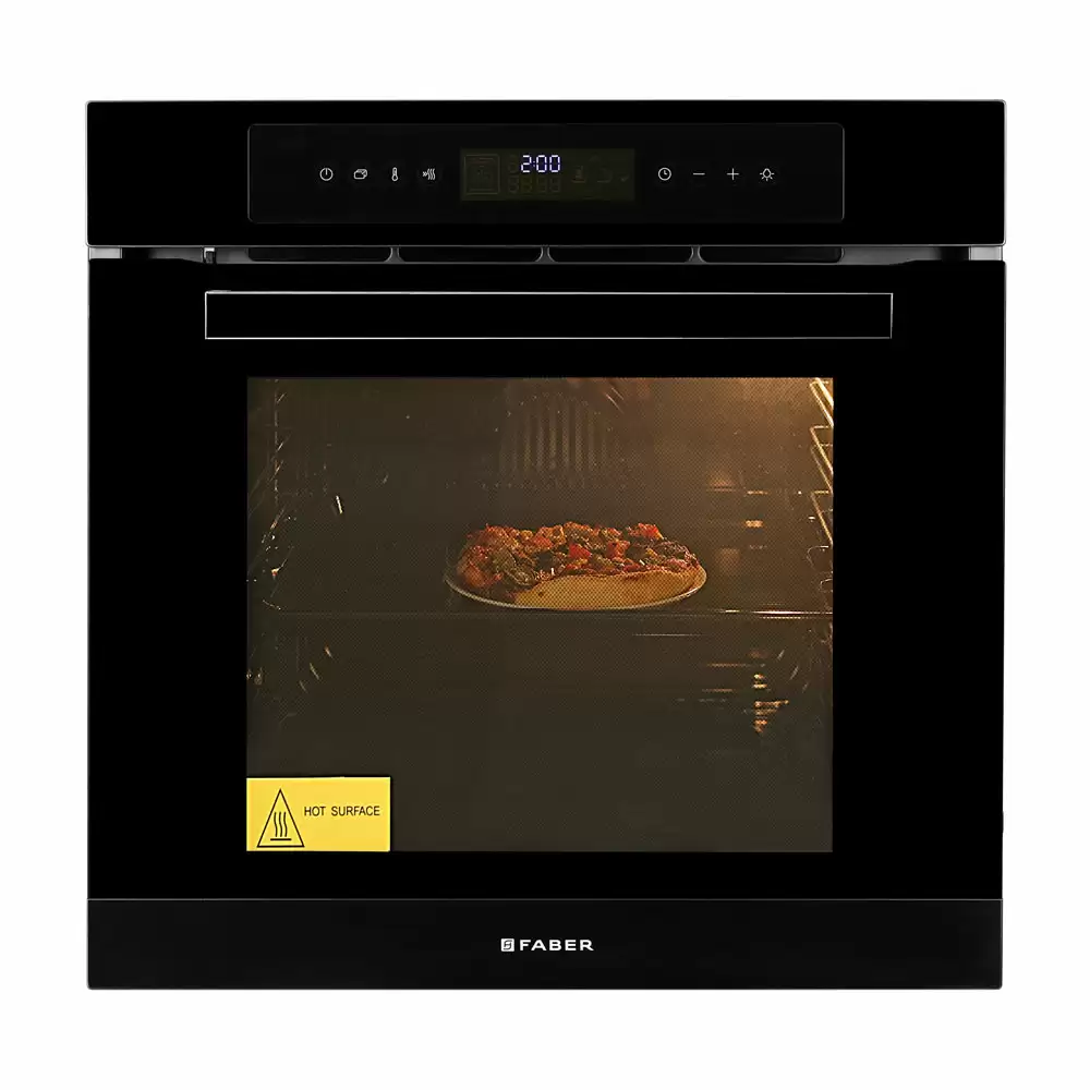 Faber FBIO 80L 10F Art Touch Control Built-in Oven With Defrost, Convection & Grill, Capacity 80 L - (Black Steel)