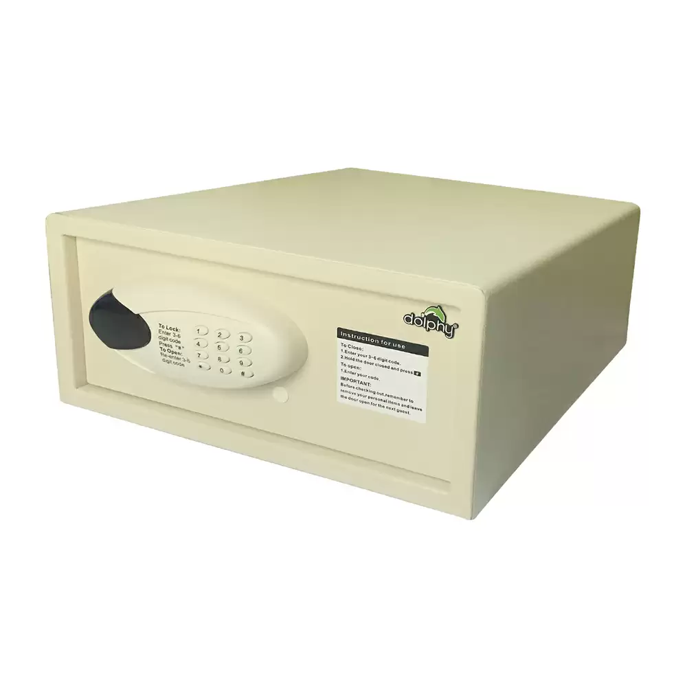 Dolphy DEHS0003 Electronic Safe Locker For Home & Office With Pin Code, White - 10.5 Kg