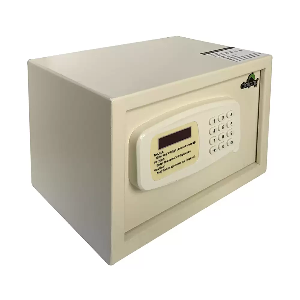 Dolphy DEHS0009 Electronic Safe Locker For Home & Office With Pin Code, White - 6.5 Kg