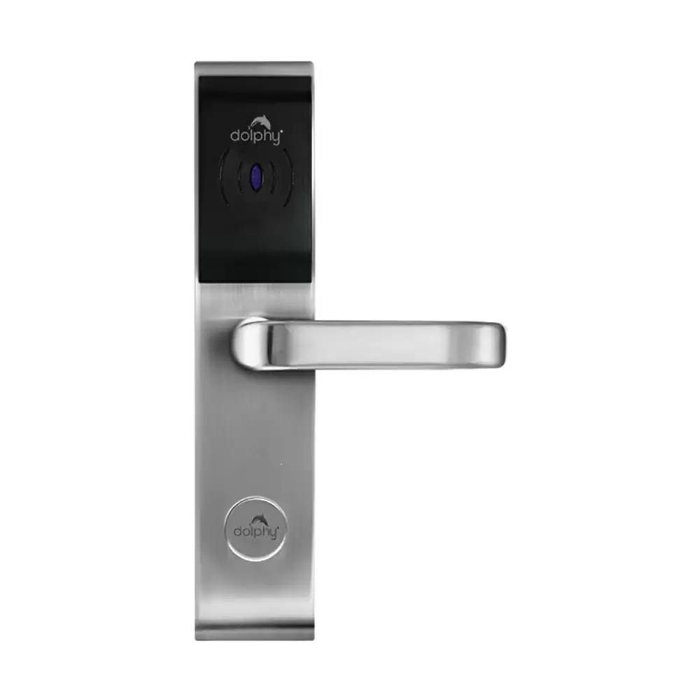 Dolphy DHDL0001-S Deadbolt Smart Door Lock for Hotels With RFID, Key Access (Silver)