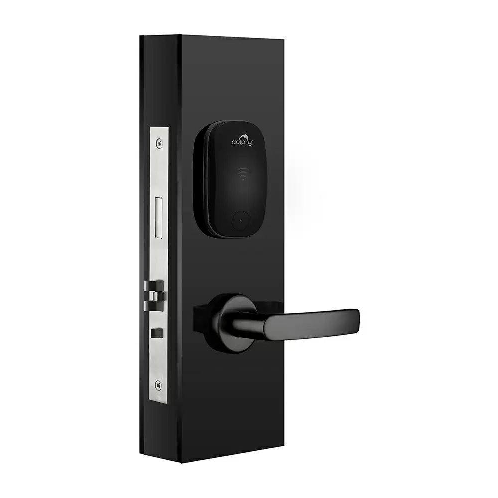 Dolphy DHDL0002-B Mortise Smart Door Lock for Hotels With RFID, Key Access (Black)