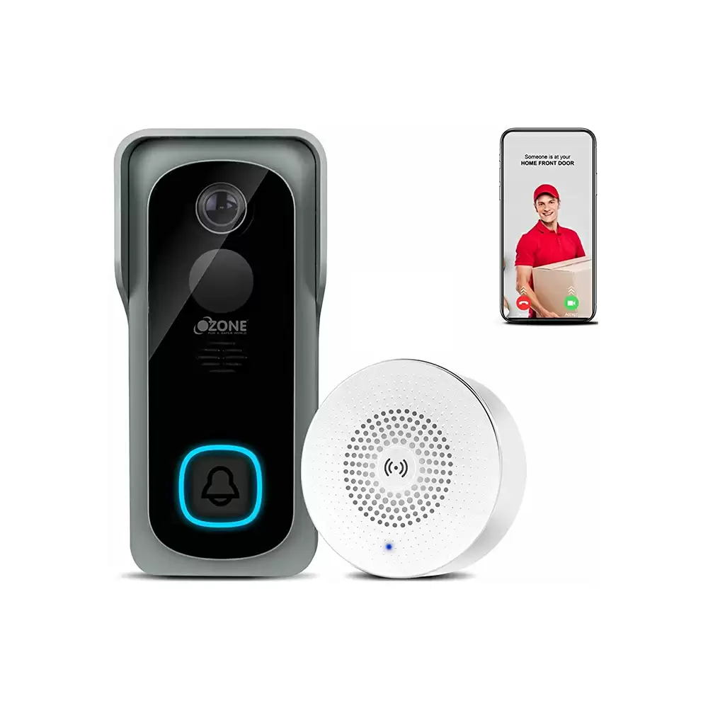 Ozone Smart Video Door Bell With Camera For Home Instant Visitor Security Alarm