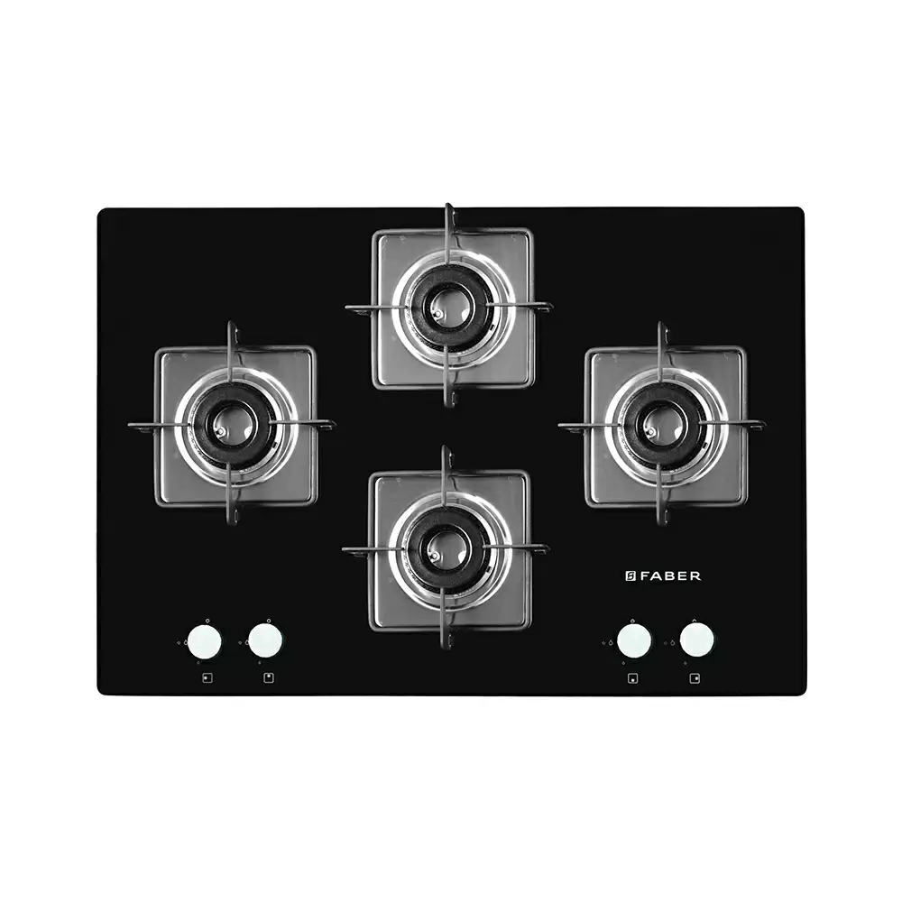 Faber HCT 754 SR CRS LBK CI 4 Burner Hob - Auto Ignition (Black)