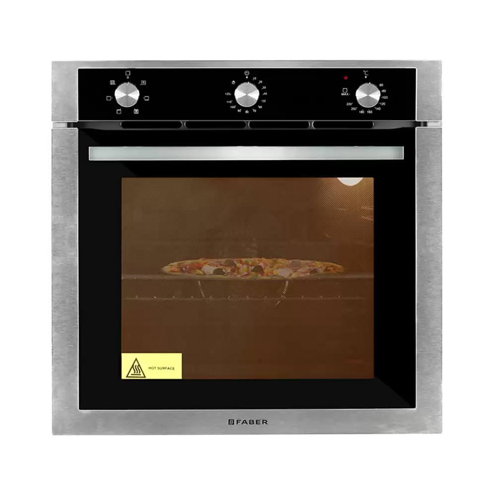 Faber FBIO 6F Rotary Knob Control Built-in Oven With Grill & Convection, Capacity 80 L - (Black)