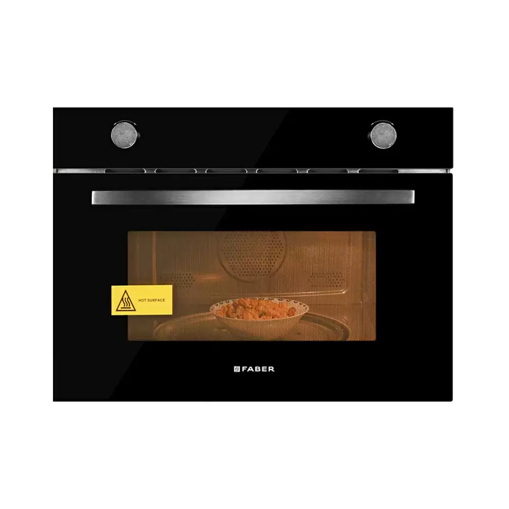 Faber FBIMWO GLM Rotary Knob Control Built-in Microwave With Grill & Convection, Capacity 38 L - (Black)