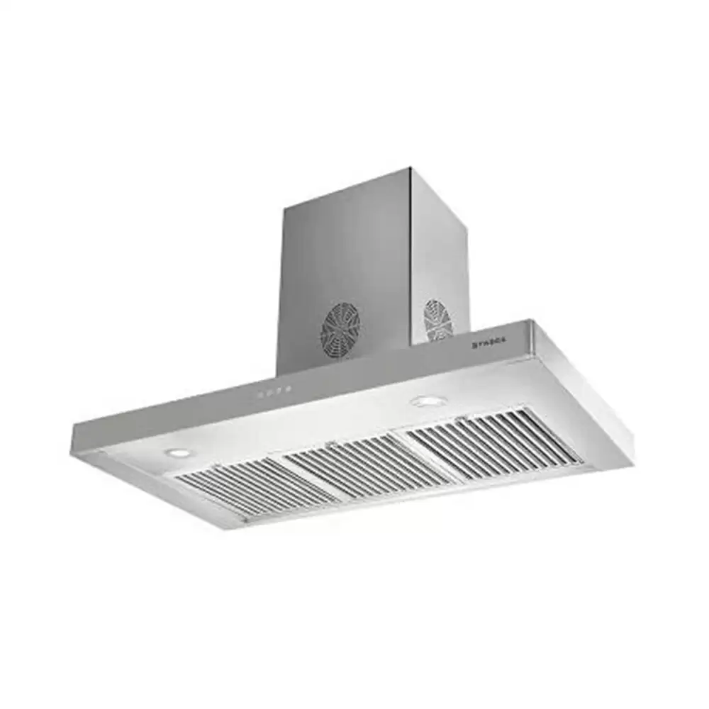 Faber Hood Stilo Slim 3D Plus T2S2 LTW 90 cm Baffle Filter Wall Mounted Kitchen Chimney - Suction Capacity 1150m3/hr (Silver)