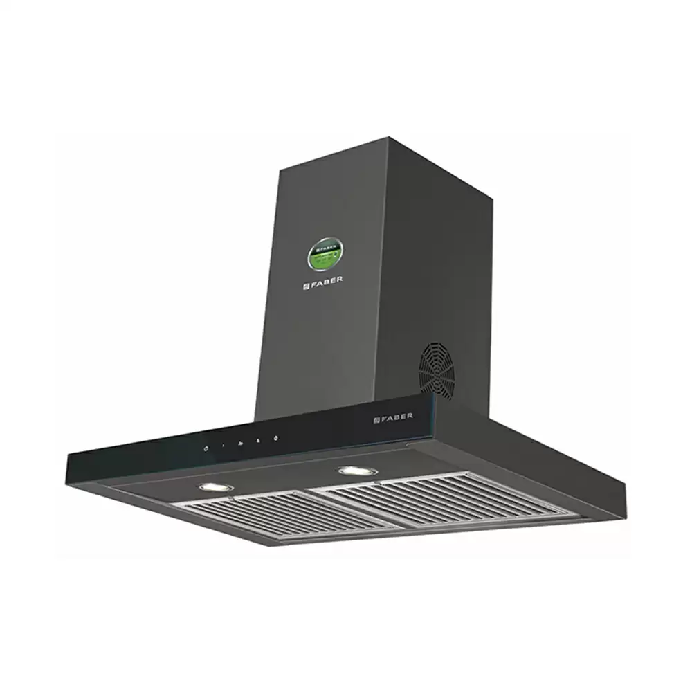 Faber Hood Stilux 3D T2S2 BK TC LTW 60 Wall Mounted Kitchen Chimney  - 60 cm (Black)