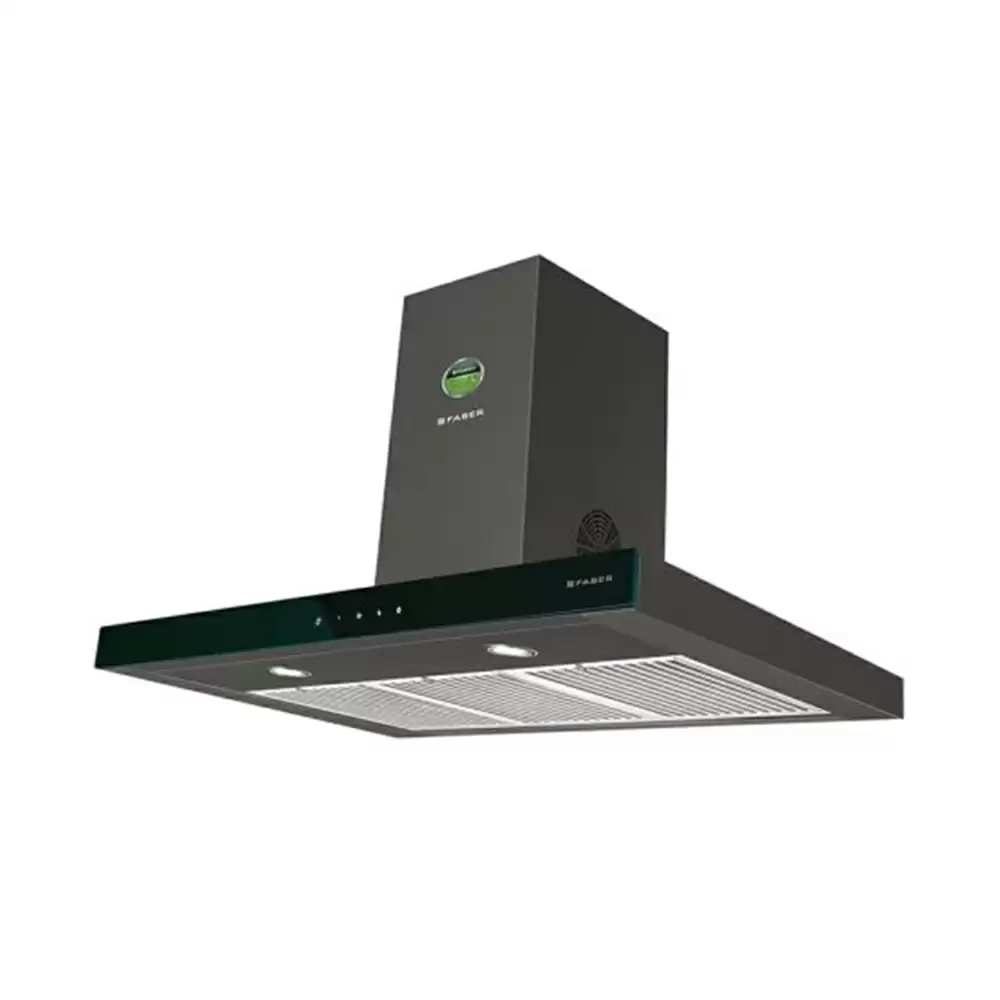 Faber Hood Stilux 3D T2S2 BK TC LTW 90 Wall Mounted Kitchen Chimney  - 90 cm (Black)