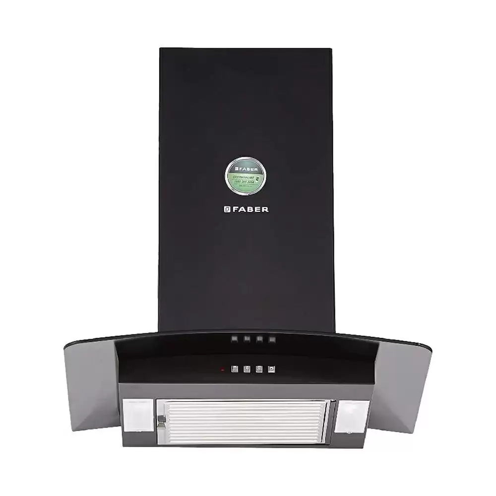 Faber Hood Pretty Plus Pro BK Pb LTW 60 cm Baffle Filter Wall Mounted Kitchen Chimney - Suction Capacity 1000m3/hr (Black)