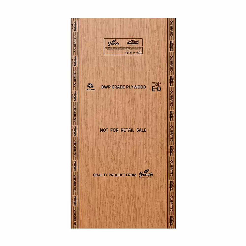 Greenply Green Absolute 16 mm Thick Plain BWP Plywood (8 L x 4 W) Feet - (Gurjan)