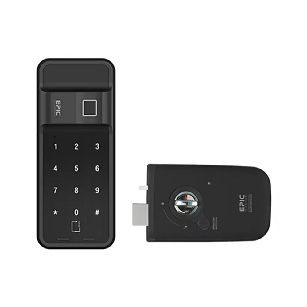 Epic ES-F300D Mortise Smart Door Lock With Fingerprint, Pin Code, RFID Card & Bluetooth, Black (2 Years Warranty)