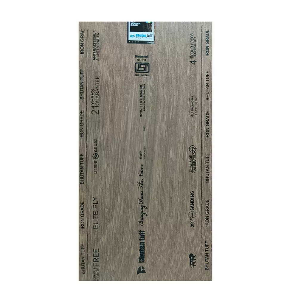 Bhutan Tuff Elite Marine IS 710 Iron Grade 8 mm Thick BWP Plywood (8 L x 4 W) Feet - (Gurjan)