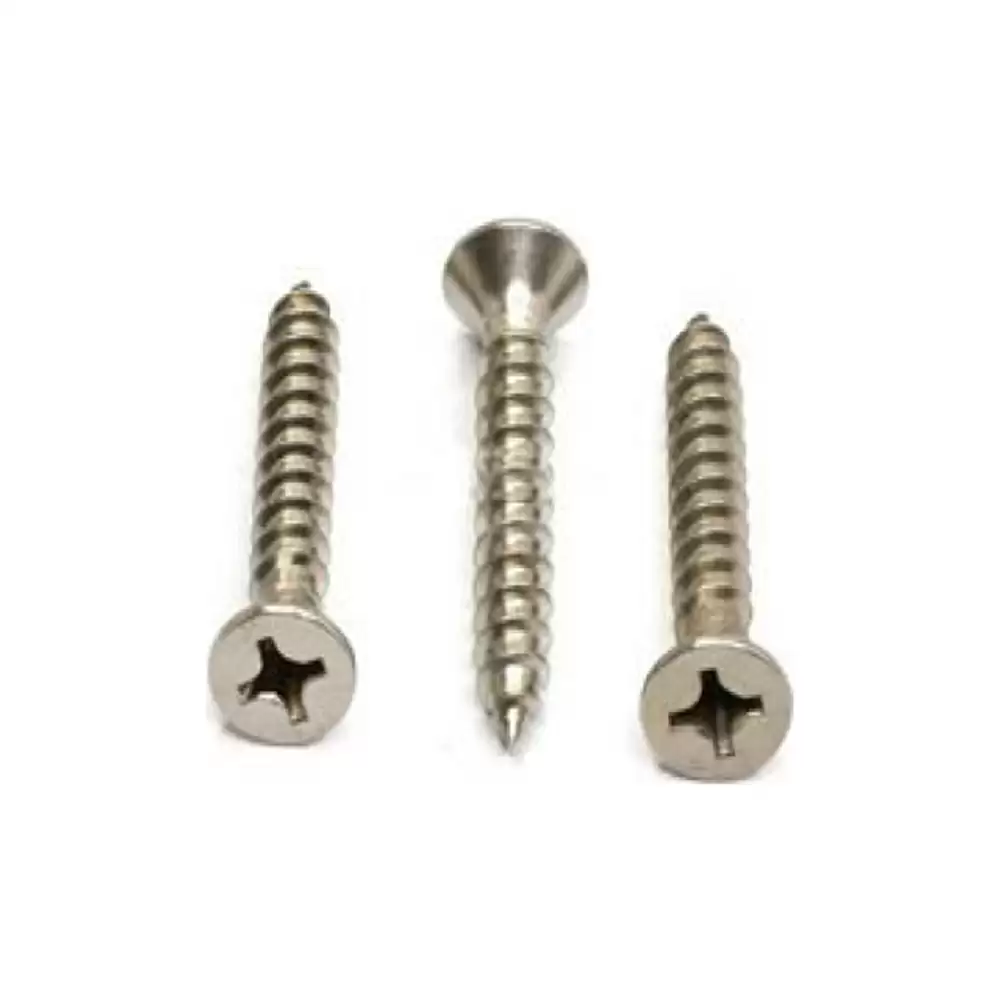 Trutek TWS0838CSA2 SS 304 CSK Philips Drive Self Tapping Screw (8x38) mm - Stainless Steel Finish (500 Pcs)