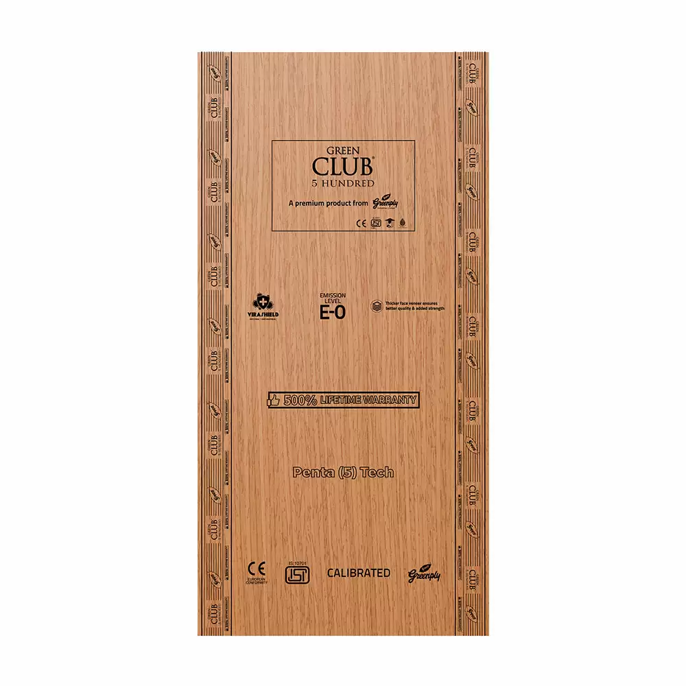 Greenply Green Club 500 4 mm Thick Plain BWP Plywood (8 L x 4 W) Feet - (Gurjan)