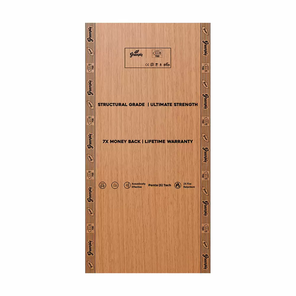 Greenply Green Club 700 12 mm Thick Plain BWP Plywood (8 L x 4 W) Feet - (Gurjan)