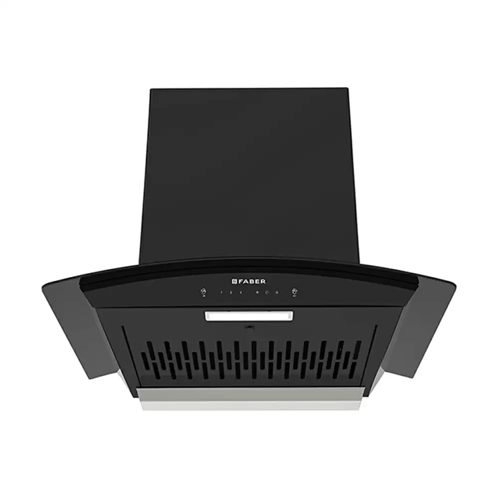 Faber Hood Polo IN HC SC BK 60 cm Auto Clean Filterless Wall Mounted Kitchen Chimney with Suction Capacity 1200m3/hr - Black