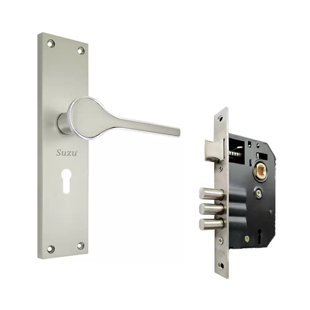 Suzu Tune 200 mm KY Door Handleset with Lock Body (Twotone)