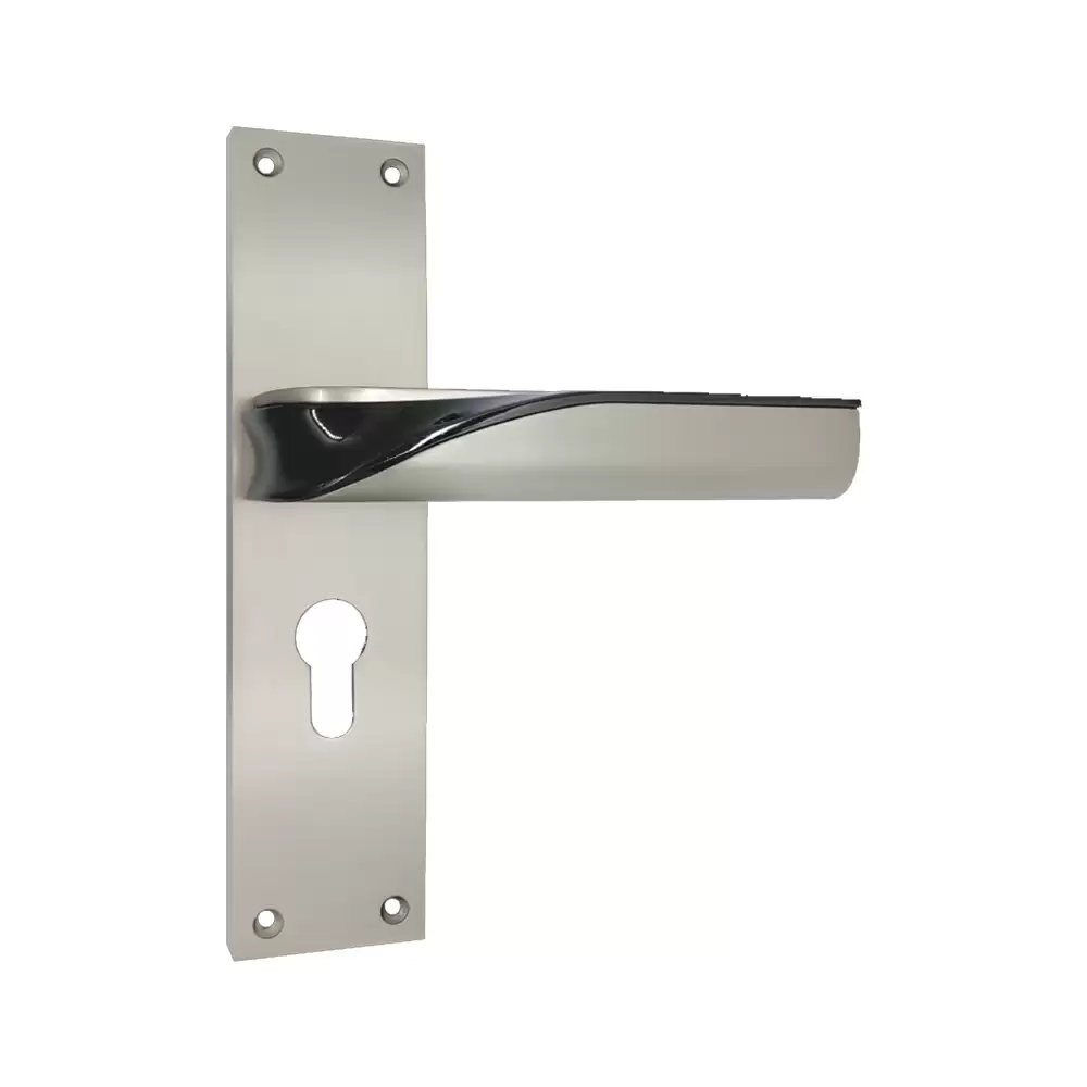 Suzu Octa CY Plate Mortise Handle - 200 mm (Black Stainless Steel)