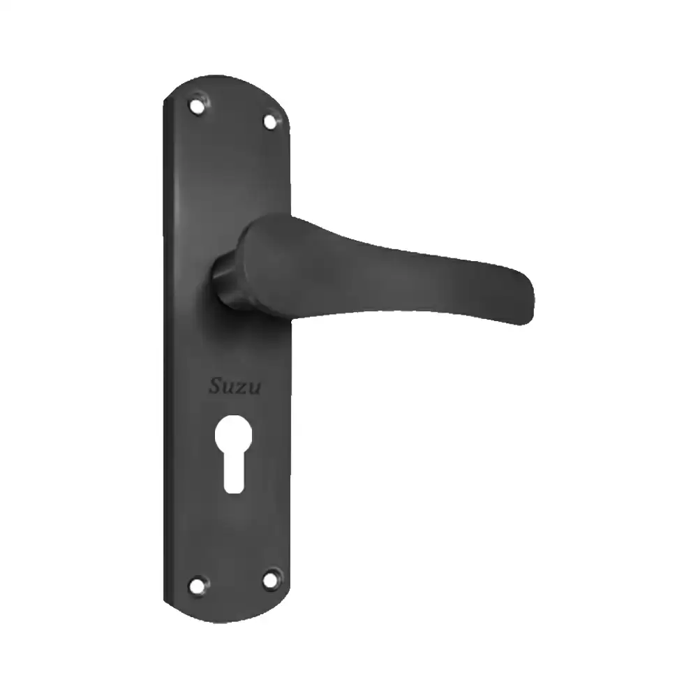 Suzu MS Rover CY Plate Mortise Handle - 200 mm (Black)