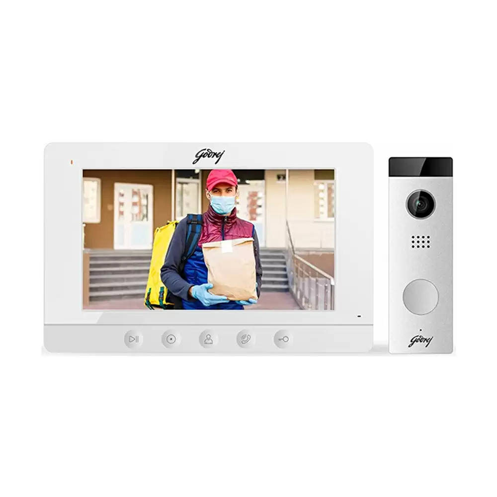 Godrej ‎Solus 7 Inches Coloured Night View Video Door Phone - White