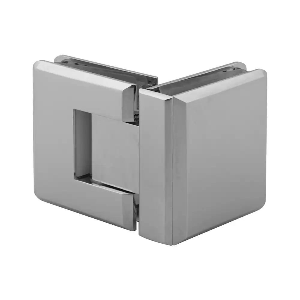 Hafele Glass to Glass Hinge 90° for 8 to 10mm Glass, Chrome Polished