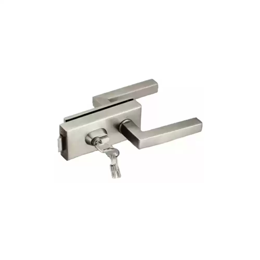 Hafele Square Glass Door Lock, 8-12 mm SS Polished