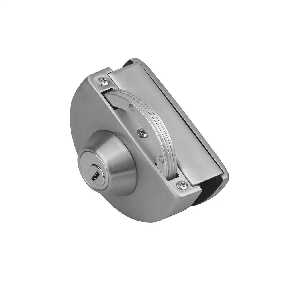 Hafele Latch Lock for Glass Door with Strike Box, SS Matt