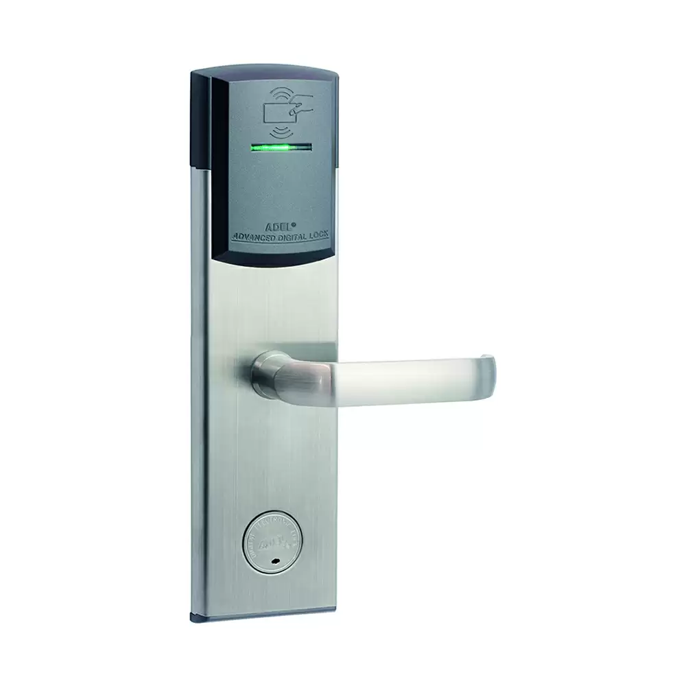 ADEL Smart Door Lock for Hotel With RFID & Key Access, Silver (1 Year Warranty)