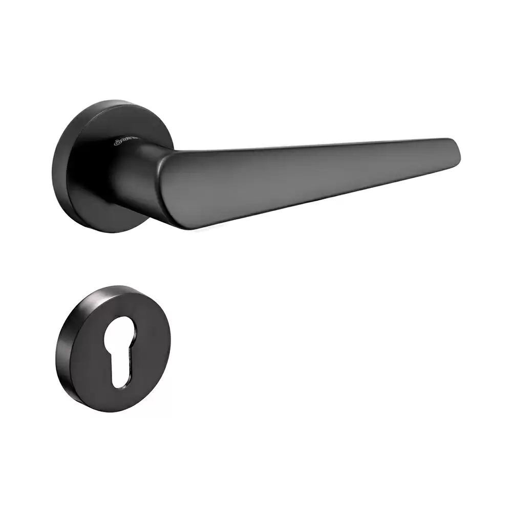 Dorset Farretto Celisa Mortise On Rose Door Handle - Graphite Matt