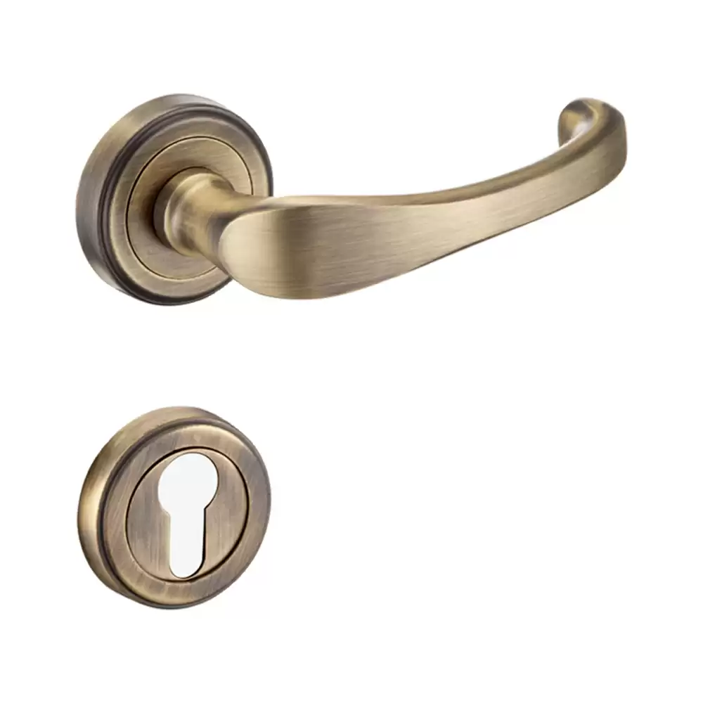 Dorset Premium Dana Mortise On Rose Door Handle - Antique