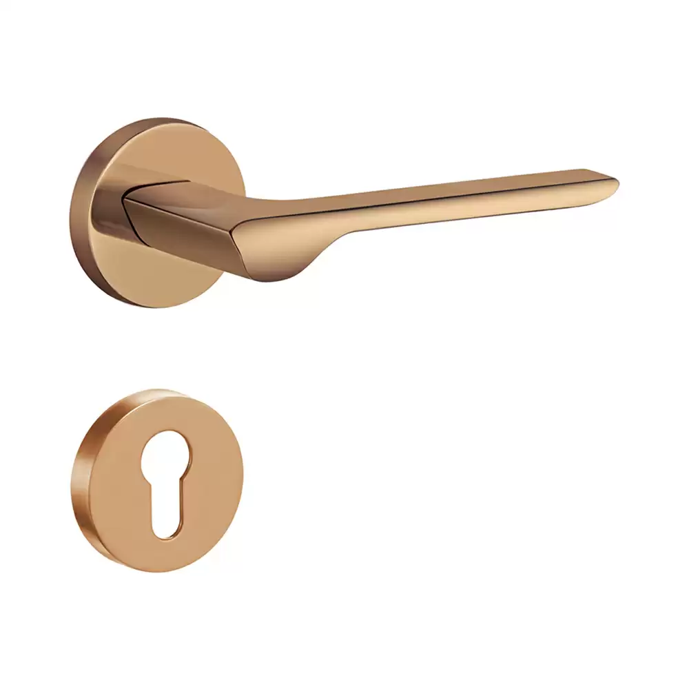 Dorset Farretto Drop Mortise On Rose Door Handle - Hamilton Gold