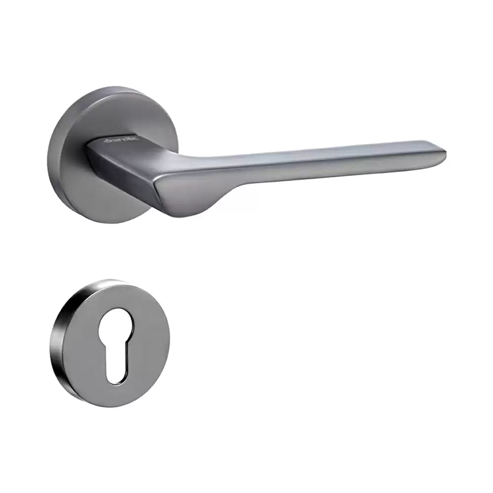 Dorset Farretto Drop Mortise On Rose Door Handle - Titanium Matt