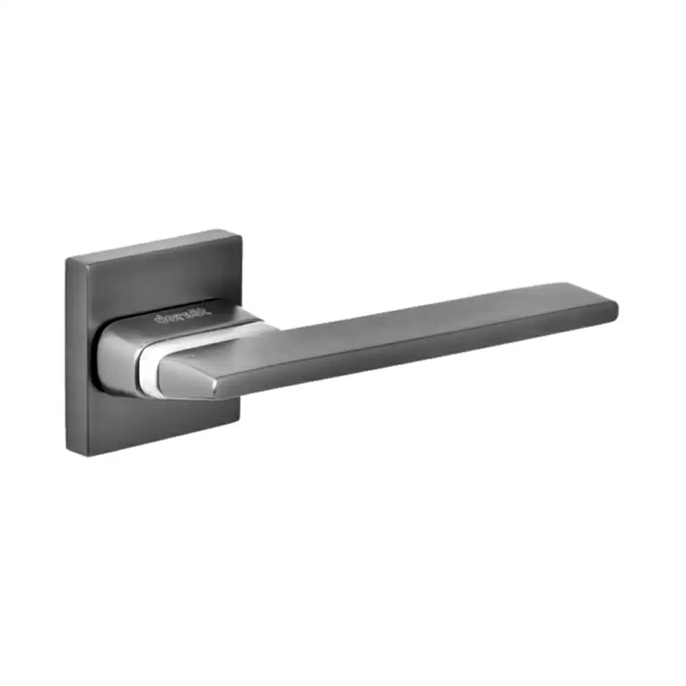 Dorset Farretto Flo Mortise On Rose Door Handle - Titanium Matt/Satin Matt