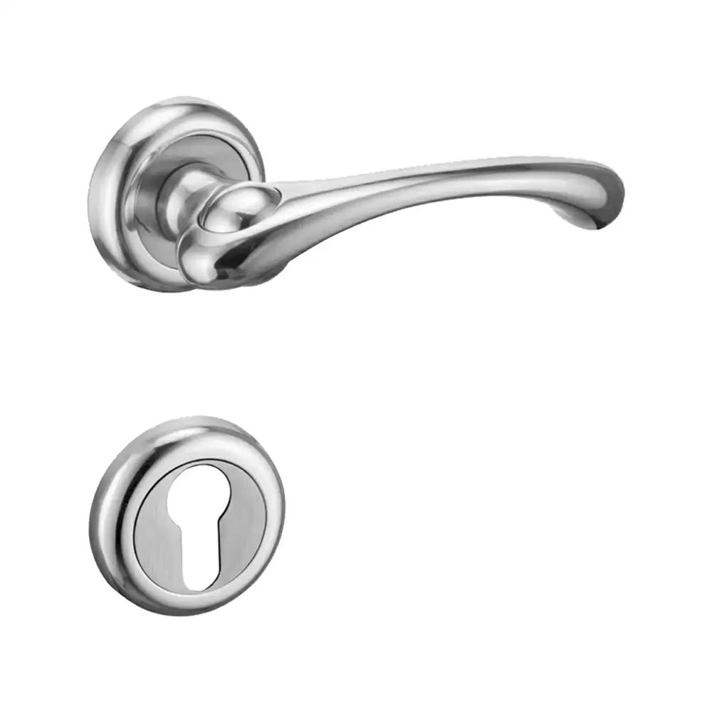 Dorset Premium Juliet Mortise On Rose Door Handle - Silver Satin