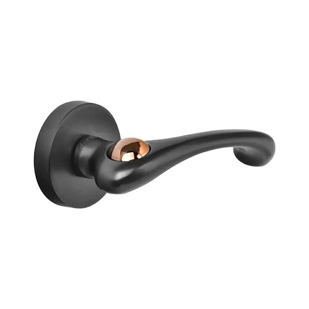 Dorset Farretto Juliet Mortise On Rose Door Handle - Titanium Matt/Hamilton Gold