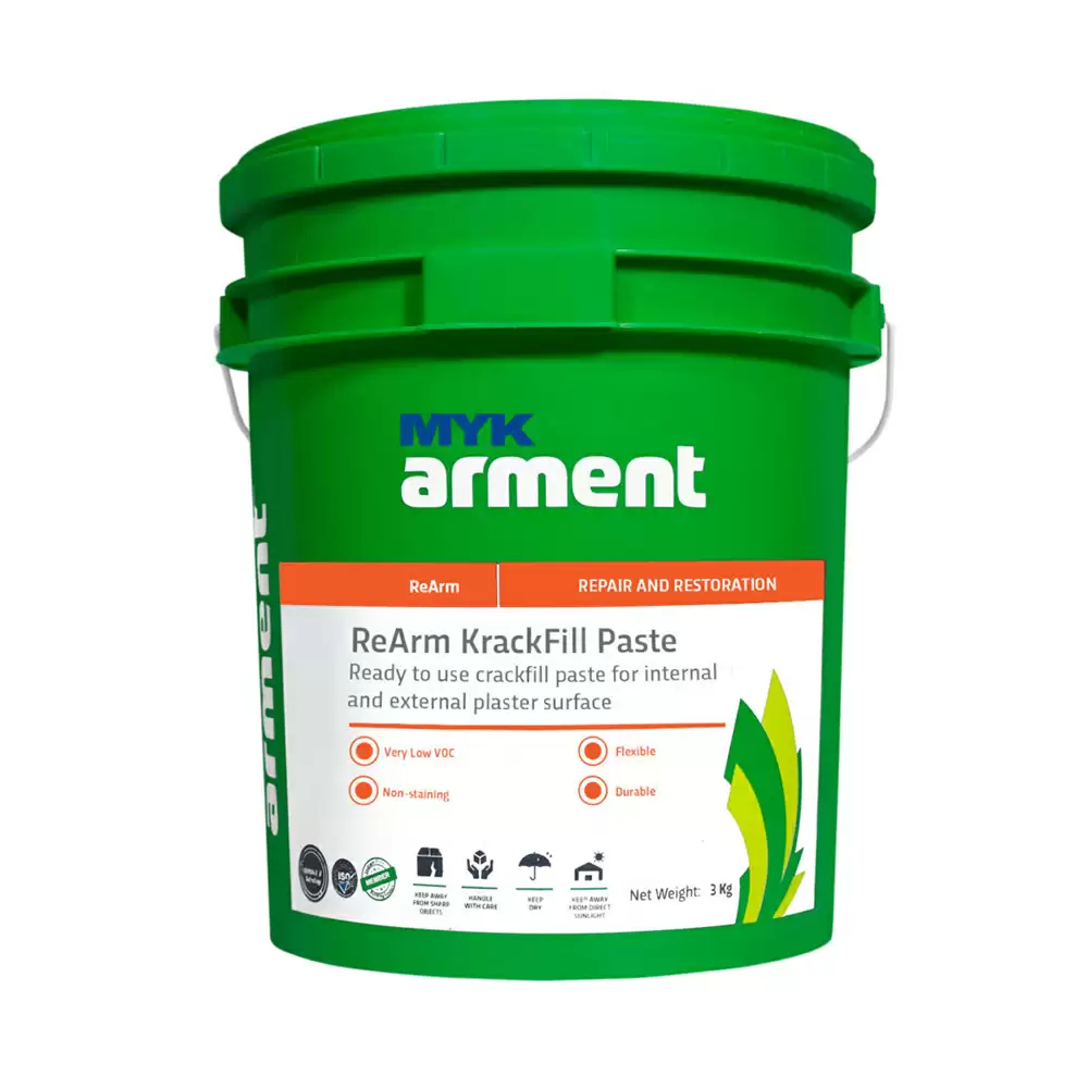 MYK Arment 3 Kg ReArm KrackFill Paste General Purpose Waterproofing- Off White