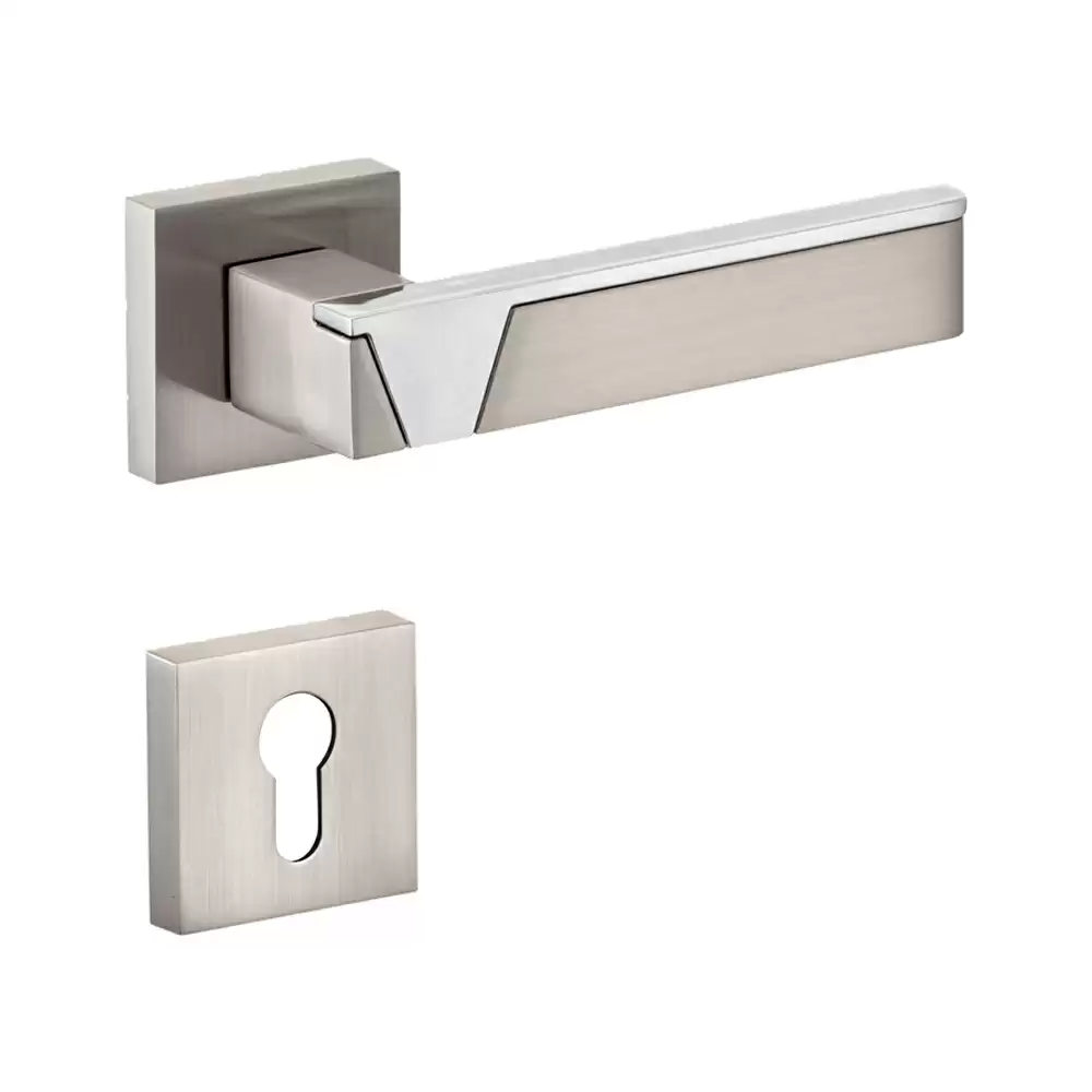 Dorset Premium Liberte Mortise On Rose Door Handle - Silver Chrome