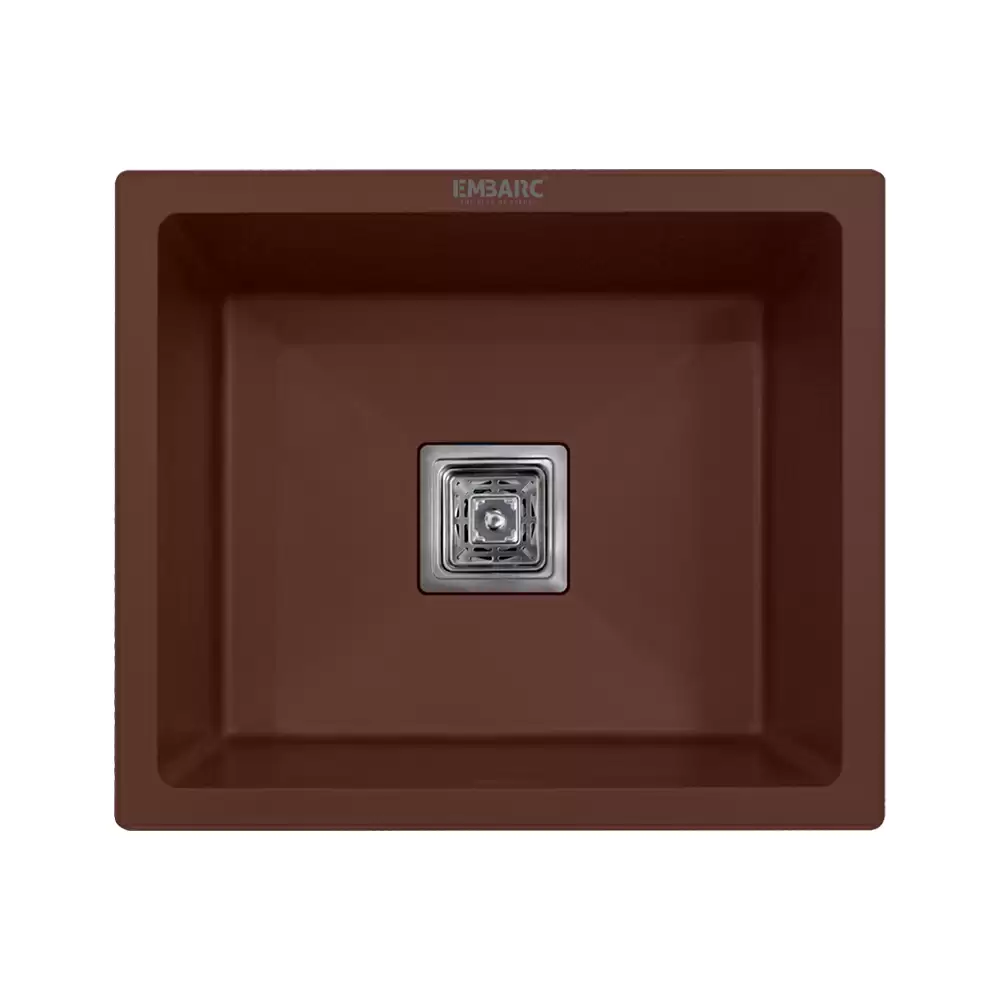 Embarc Nxt Quartz Metallic Kitchen Sink - Brown, ( L) 16 x (W) 18 Inches